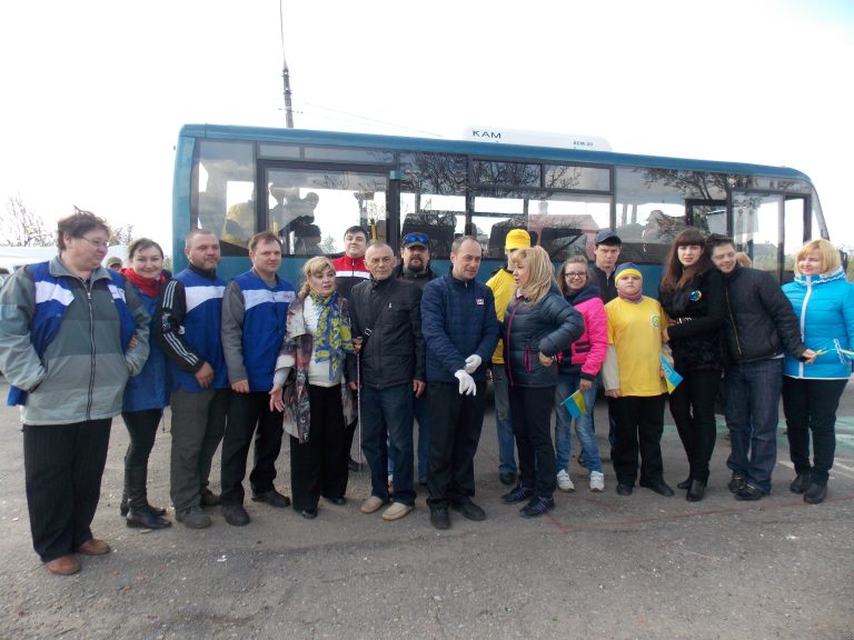 ​Голова Донецької обласної організації інвалідів Надія Поламарчук запросила учасників потягу єднання «Труханівська січ» на «День чистоти»